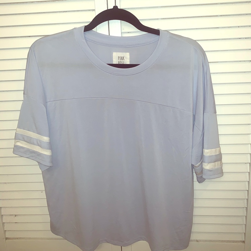 Light blue top